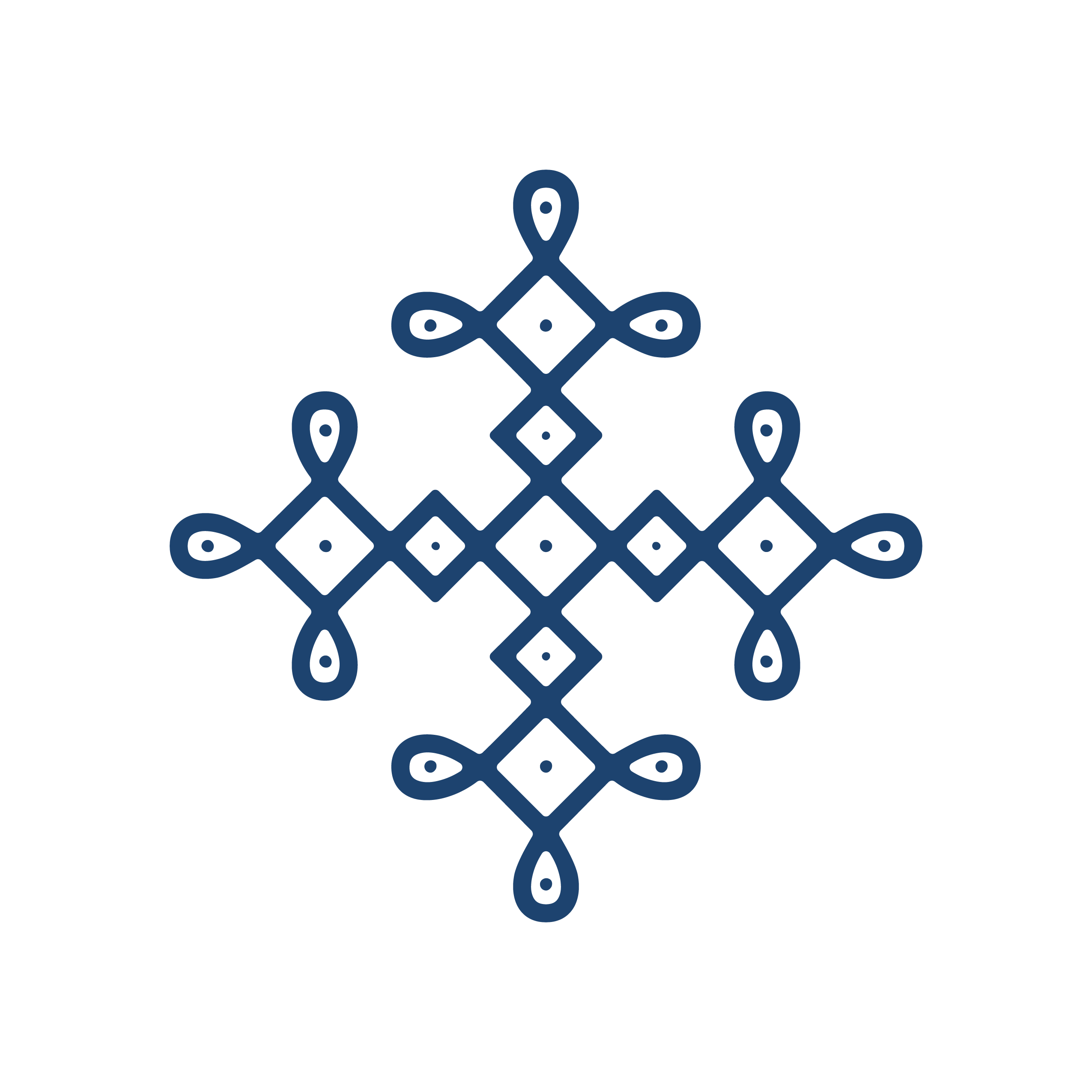 Patrón Kolam — conectando los puntos